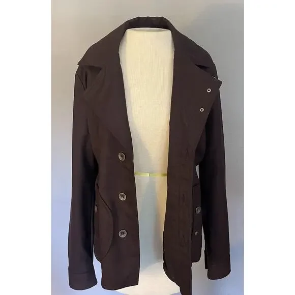 Diesel Jacket Women LG Plum Wool Biker Y2K Grunge Whimsigoth Festival Cosplay - Picture 2 of 11